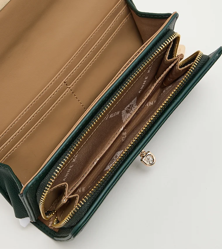 ANNE KLEIN  Anne Klein Twist Lock Flap Wallet for Women | Best Price UAE